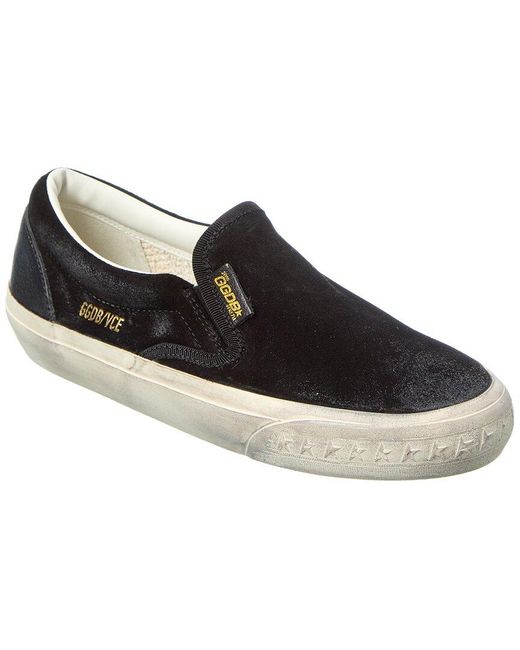 Golden Goose Deluxe Brand Black Vce Penstar Suede Slip-On Sneaker