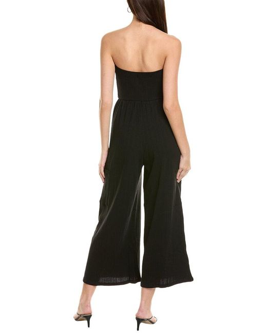 Project Social T Black Ruby Textured Jumpsuit
