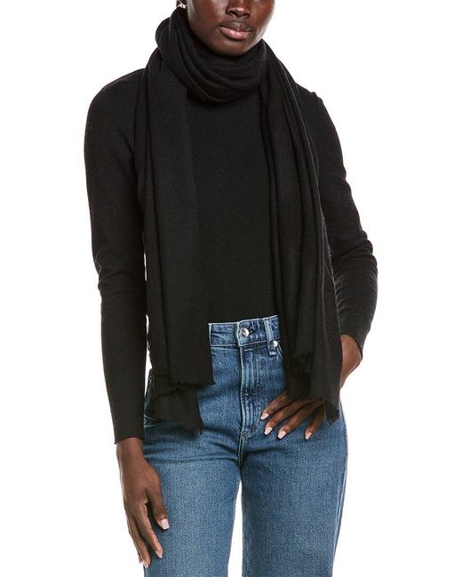 Vince Black Wool & Cashmere-Blend Wrap