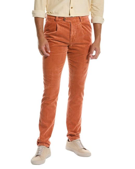 Brunello Cucinelli Orange Pant for men