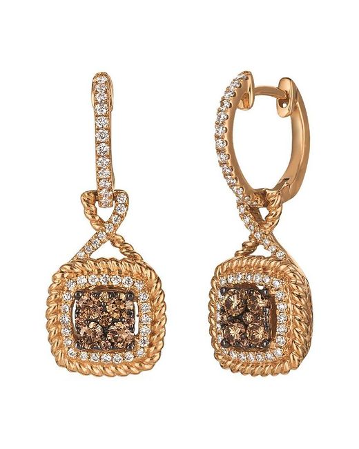 Le Vian Metallic Le Vian 14k Strawberry Gold 0.87 Ct. Tw. Diamond Earrings
