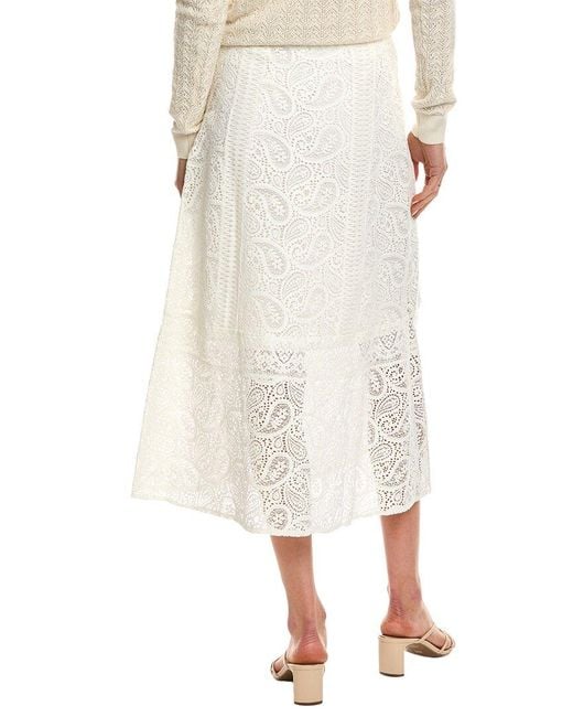 Ba&sh White Midi Skirt