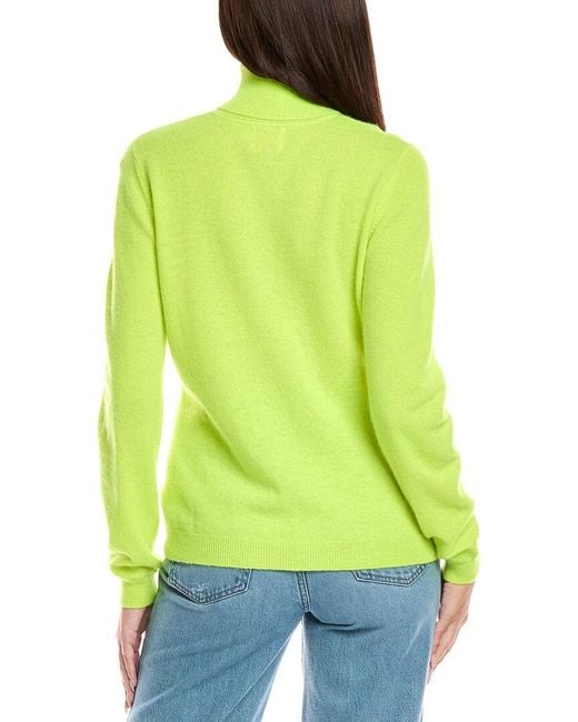 Brodie Cashmere Green Roll Neck Cashmere Sweater