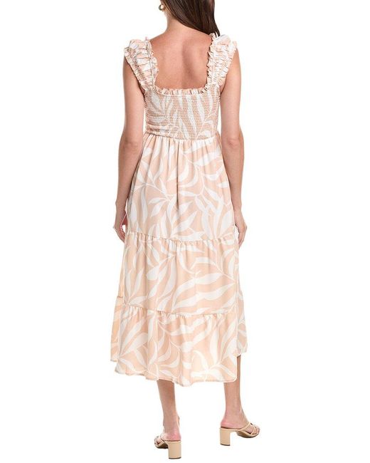 Marion Pink Printed Midi Dress