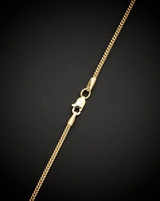 Italian Gold Black 14k Franco Link Necklace