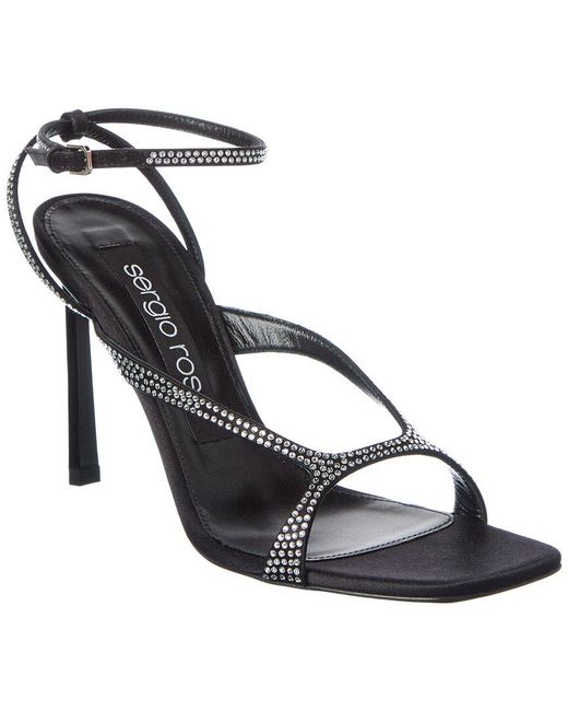Sergio Rossi Metallic Aracne 95 Satin Sandal