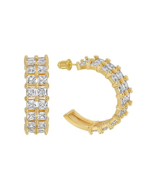 Eye Candy LA Metallic Isla Sparking Loop Cz Drop Earrings