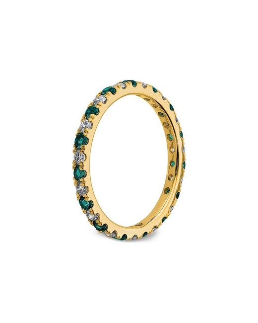 Lab Grown Gemstones White 14K 1.20 Ct. Tw. Lab-Grown Diamond & Lab-Grown Alexandrite Eternity Ring