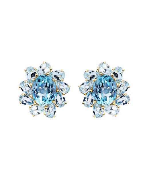 Kai Fine Jewelry Blue 14K 8.60 Ct. Tw. Gemstone Stud Earrings