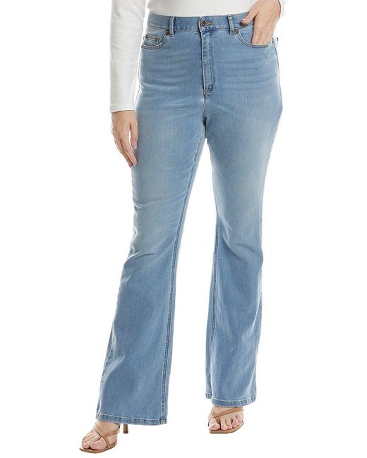 Marina Rinaldi Blue Plus Iceberg Denim Trouser Light Wash Flare Jean
