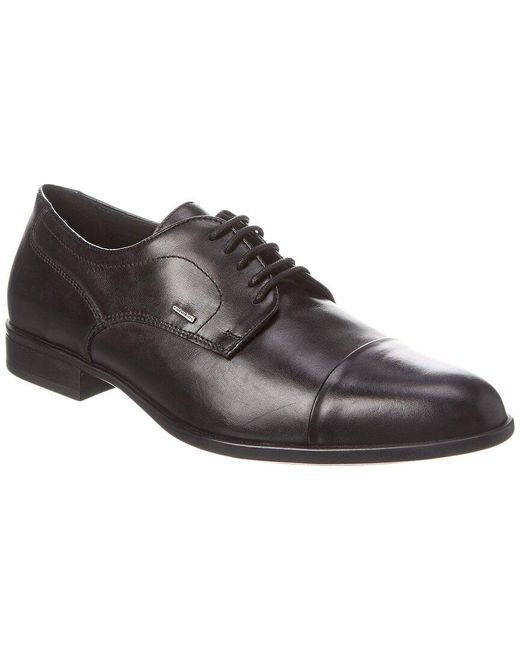 Geox Black Iacopo Leather Wide Oxford for men