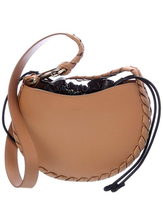 Chloé Brown Mate Small Leather Hobo Bag