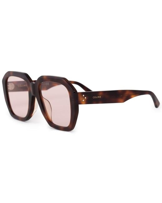 Celine Cl40045f 53mm Sunglasses in Brown | Lyst