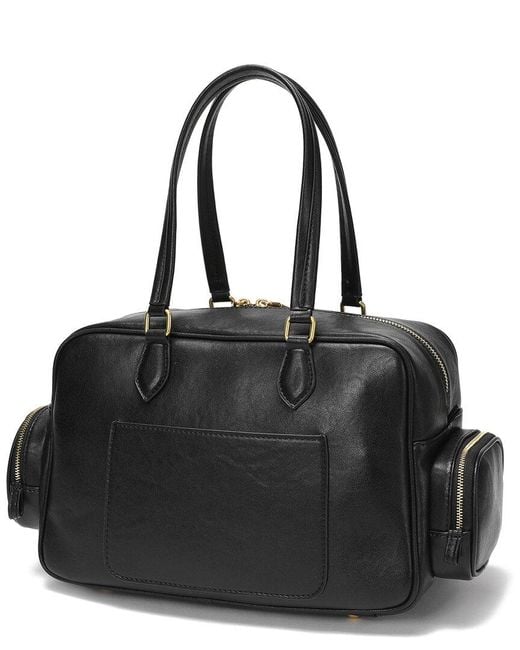 Tiffany & Fred Paris Black Large Leather Satchel