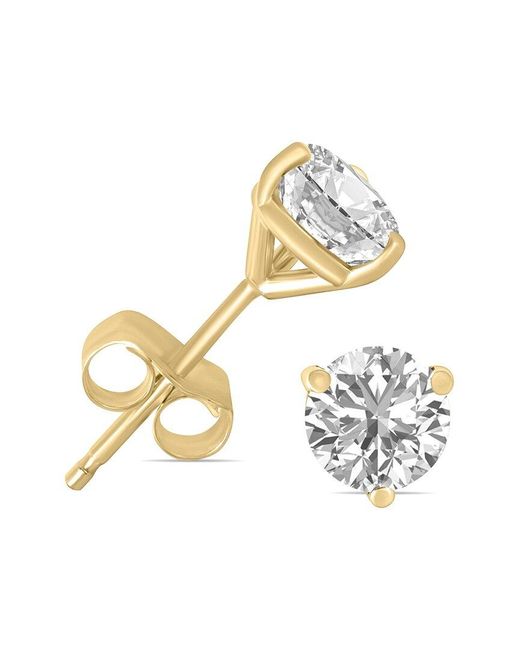 Lab Grown Diamonds Metallic 14k 0.50 Ct. Tw. Lab Grown Diamond Earrings