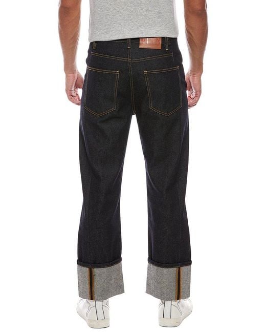 Valentino Black Dark Wash Cuffed Jean for men