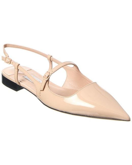 Jimmy Choo Pink Didi Patent Slingback Flat