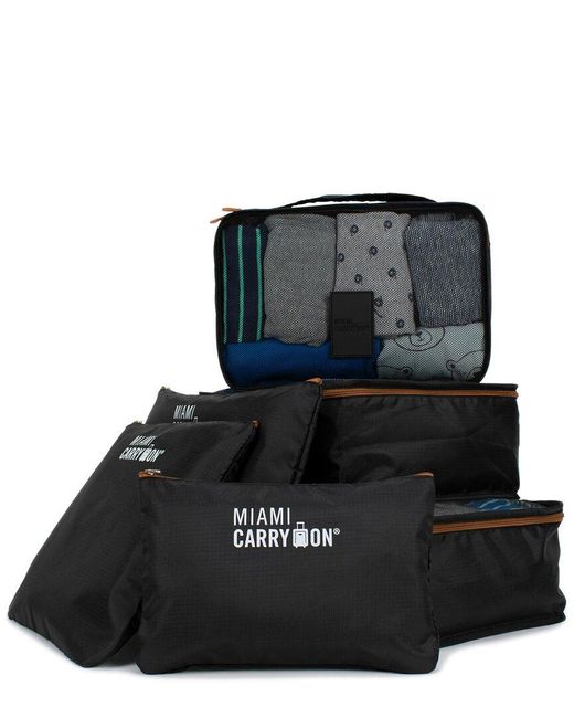 Miami Carryon Black Neon 12-piece Packing Cubes