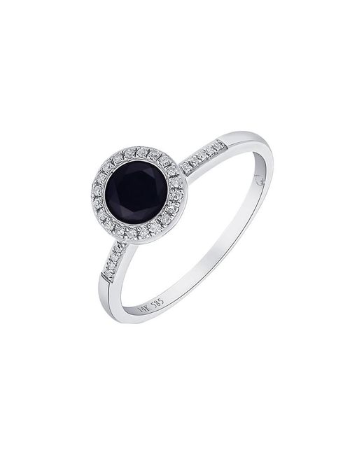 Diana M Multicolor Fine Jewelry 14k 0.73 Ct. Tw. Diamond & Onyx Ring