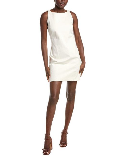 Maje White Open Back A-Line Dress