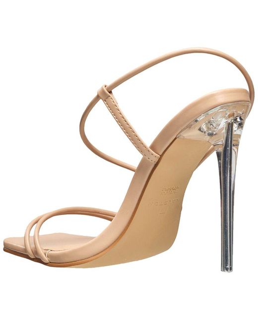 H Halston Natural Wizard Leather Sandal