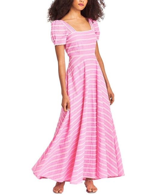 LoveShackFancy Pink Ryan Maxi Dress