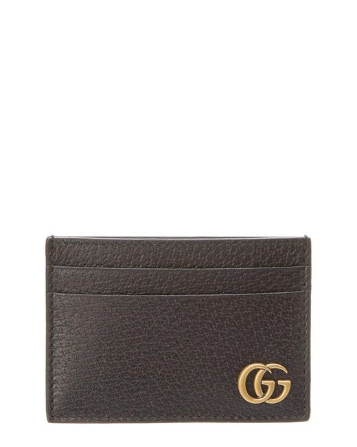 Gucci Gray GG Marmont Leather Money Clip Card Holder for men