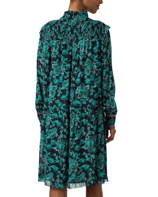 Marc Cain Green Linen-blend Mini Dress
