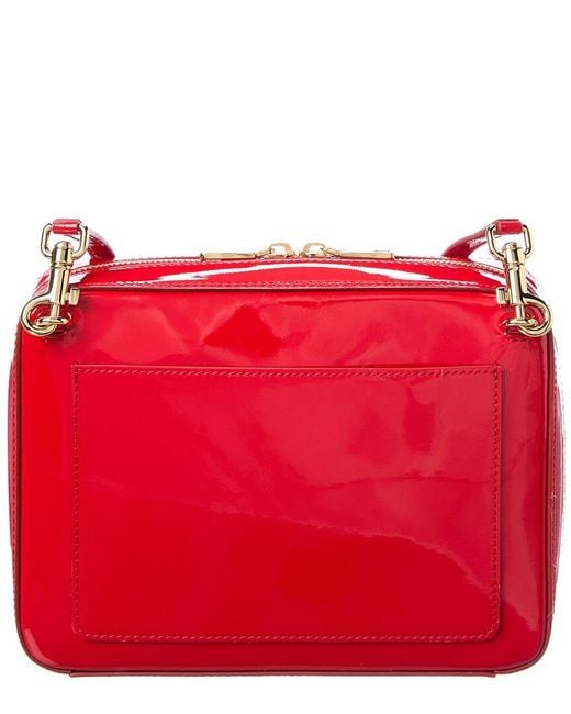 Dolce & Gabbana Red Dg Medium Patent Camera Bag