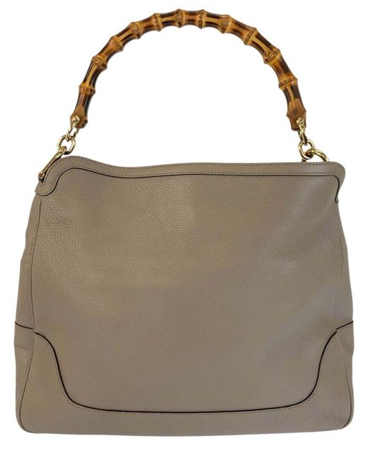 Gucci Natural Beige Calfskin Bamboo Diana Shoulder Bag (authentic Pre-loved)