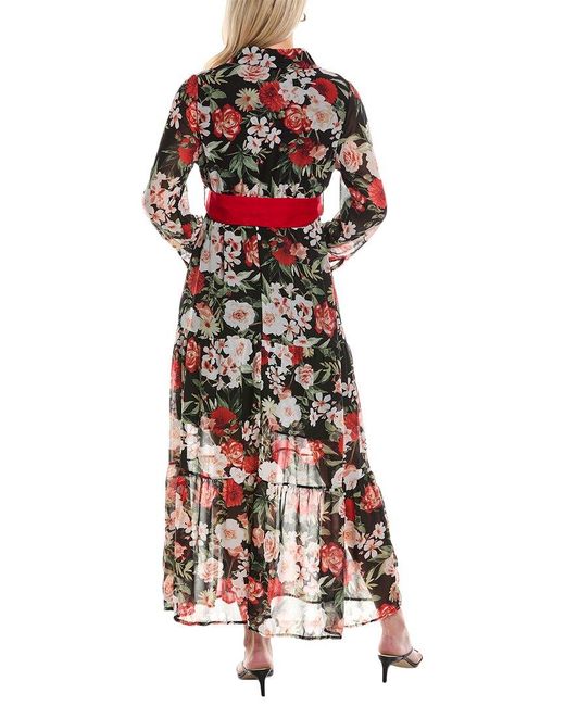 ANNA KAY Red Belted Maxi Dress