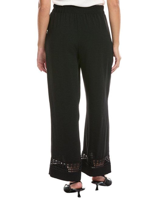 Joseph Ribkoff Black Embroidered Pant