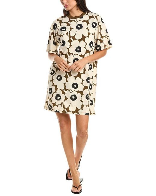 Marimekko White Palikka Unikko Shirtdress