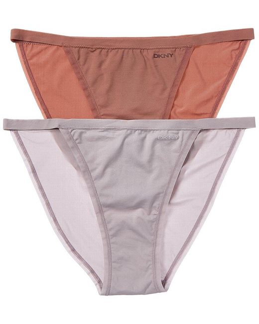 DKNY Pink 2pk Active Comfort String Bikini