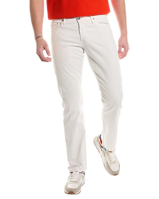 AG Jeans White The Graduate Sulfur Wind Swept Tailored Leg Jean for men