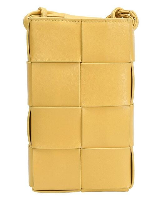 Tiffany & Fred Paris Natural Hand-Woven Leather Phone Crossbody