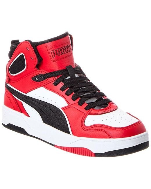 PUMA Red Rbd Break Mid Leather Sneaker for men
