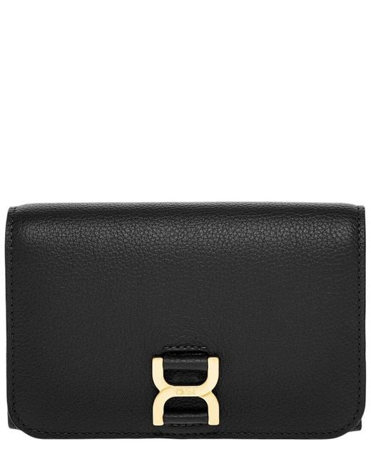Chloé Black Marcie Medium Leather Wallet