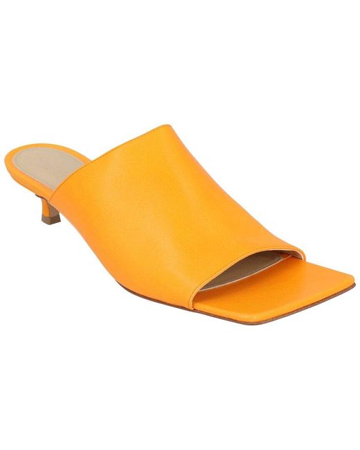 Bottega Veneta Yellow Lambskin Leather Stretch Mule, Never Worn (Authentic Pre-Loved)