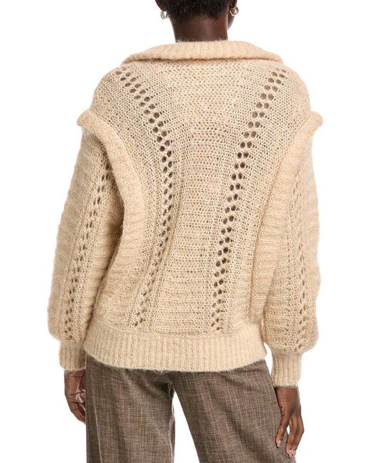 Ba&sh Natural Balazo Mohair & Alpaca-Blend Sweater