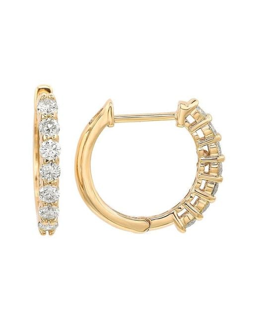 Suzy Levian Metallic 14k 0.50 Ct. Tw. Diamond Huggie Earrings