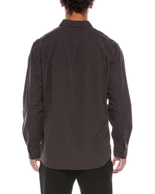 Vince Gray Garment Dye Poplin Shirt for men