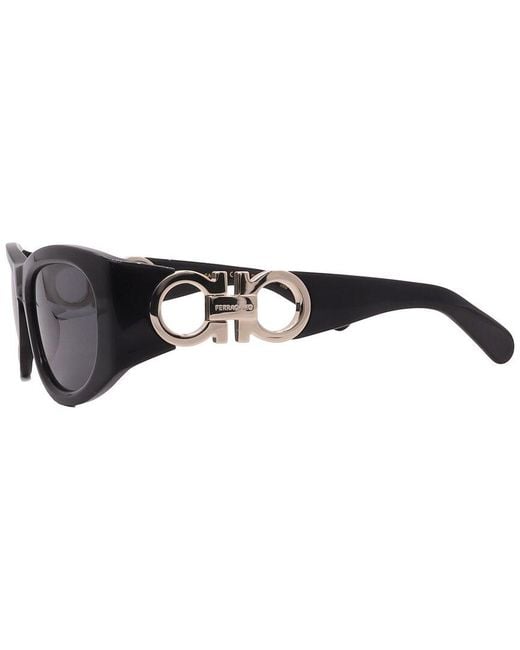 Ferragamo Black 53Mm Sunglasses