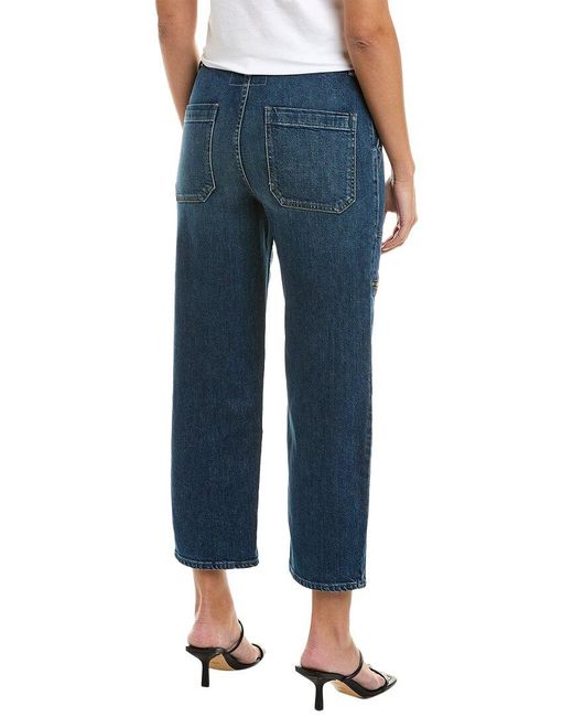 Mother Blue The Private Zip Pocket Ankle Mile High Straight Leg Jean