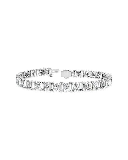 Lab Grown Diamonds White 14K 10.33 Ct. Tw. Lab-Grown Diamond Tennis Bracelet