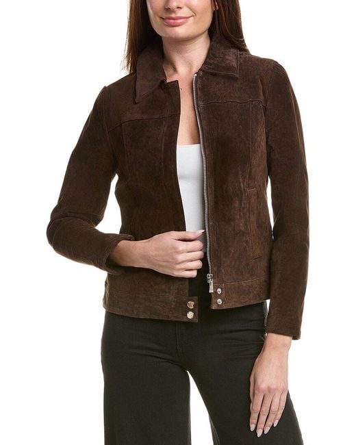 Nicole Miller Brown Suede Jacket