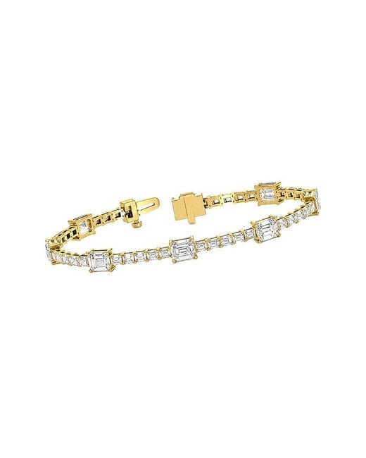Lab Grown Diamonds Metallic 14K 8.88 Ct. Tw. Lab-Grown Diamond Tennis Bracelet