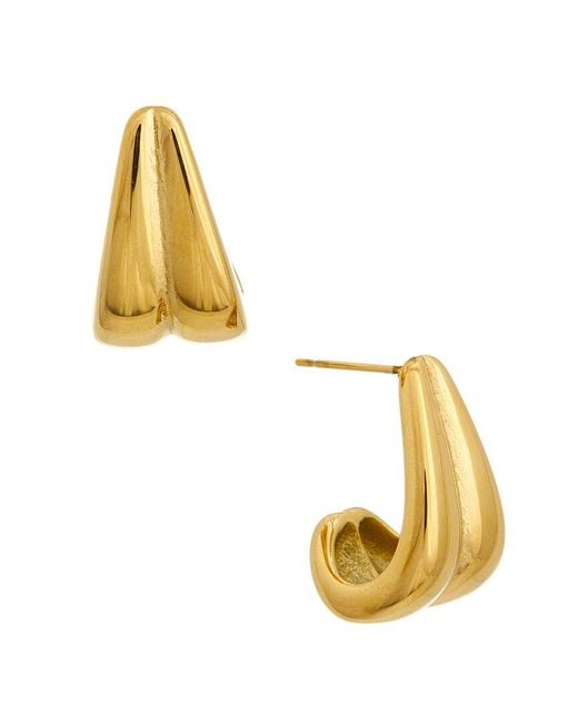 Juvell Metallic 18K Plated Hoop Earrings