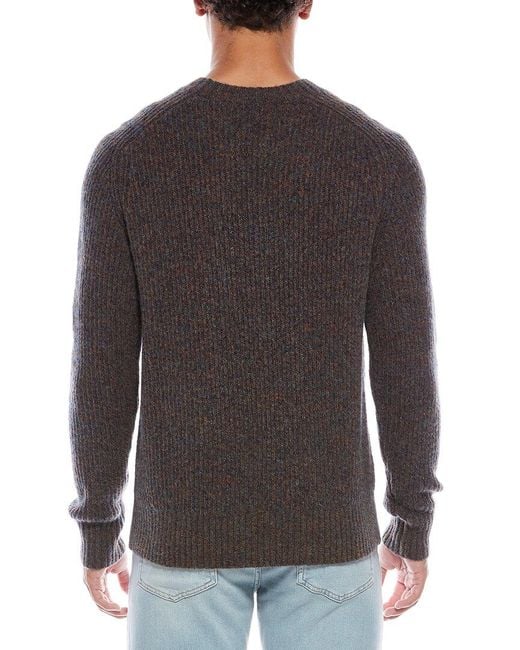 Vince Gray Mouline Mix Wool & Alpaca-Blend Crewneck Sweater for men
