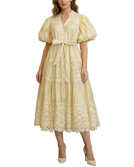 MIRA RICHI Natural Midi Dress